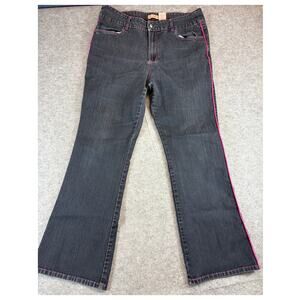 Y2K Crest Jeans Womens 17/18 Dark Wash Denim Stretch High Rise Bootcut Bratz